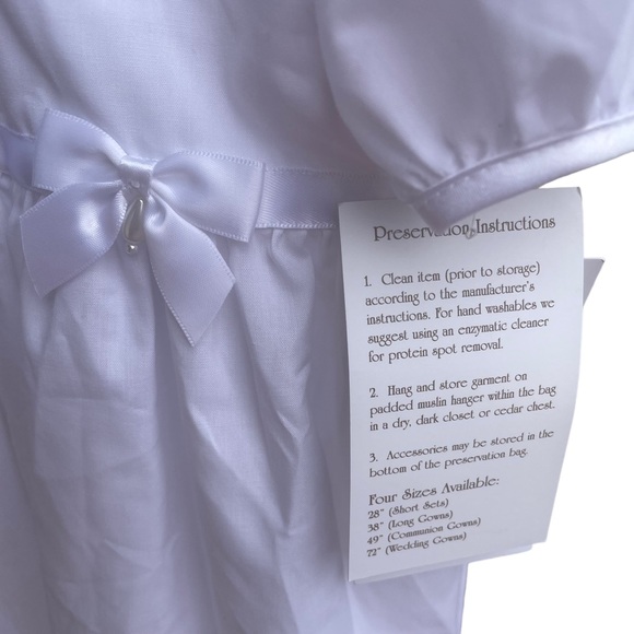Baby Little Things Mean A Lot Christening Gown & Bonnet Set Sz 6 Months - Picture 6 of 14